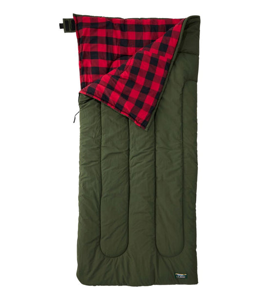 L.L.Bean | Adults' L.L.Bean Flannel Lined Camp Sleeping Bag, 20°