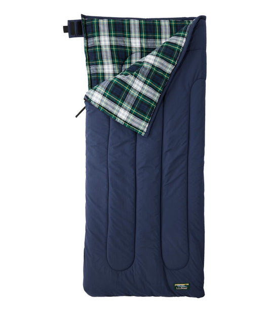 L.L.Bean | Kids' L.L.Bean Flannel Lined Camp Sleeping Bag, 40°