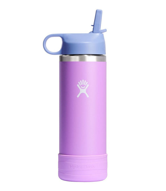 L.L.Bean | Kids' Hydro Flask Wide Mouth Straw Cap And Boot, 18 oz.