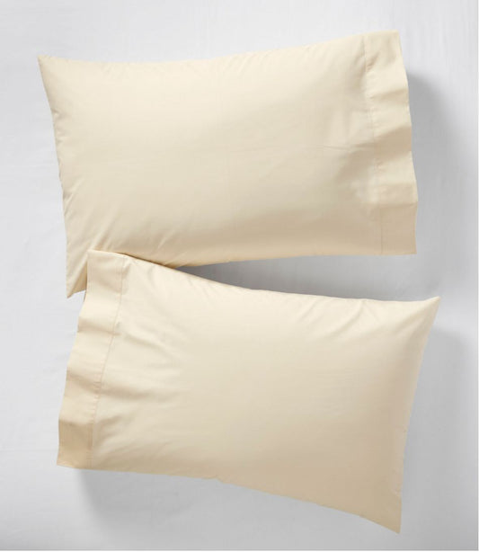 L.L.Bean | 280-Thread-Count Pima Cotton Percale Pillowcases, Set of Two