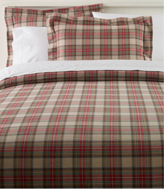 L.L.Bean | Heritage Chamois Flannel Comforter Cover Collection, Plaid