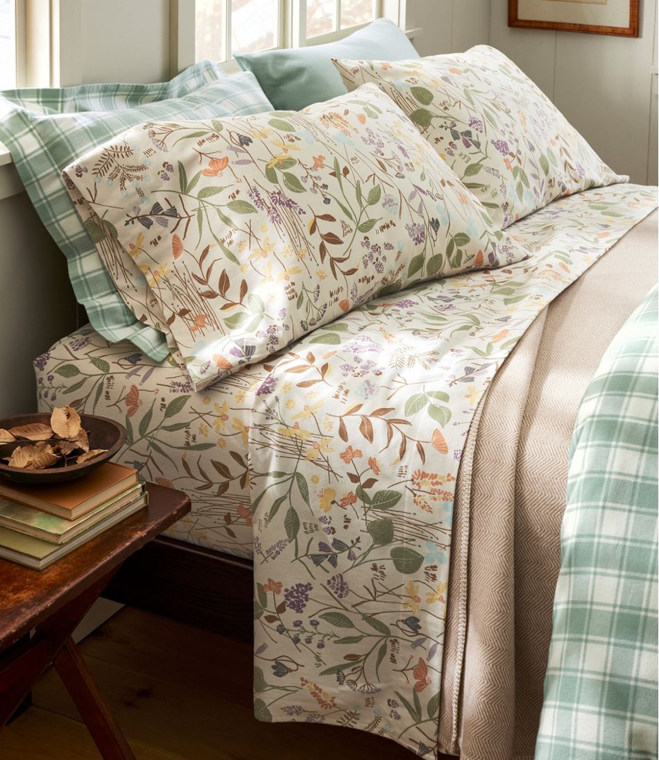 L.L.Bean | Birch Floral Flannel Sheet Collection