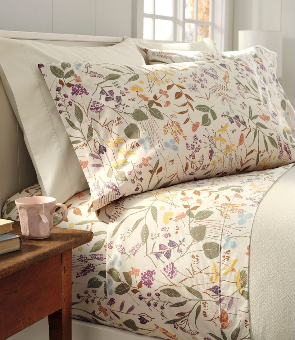 L.L.Bean | Birch Floral Percale Sheet Collection