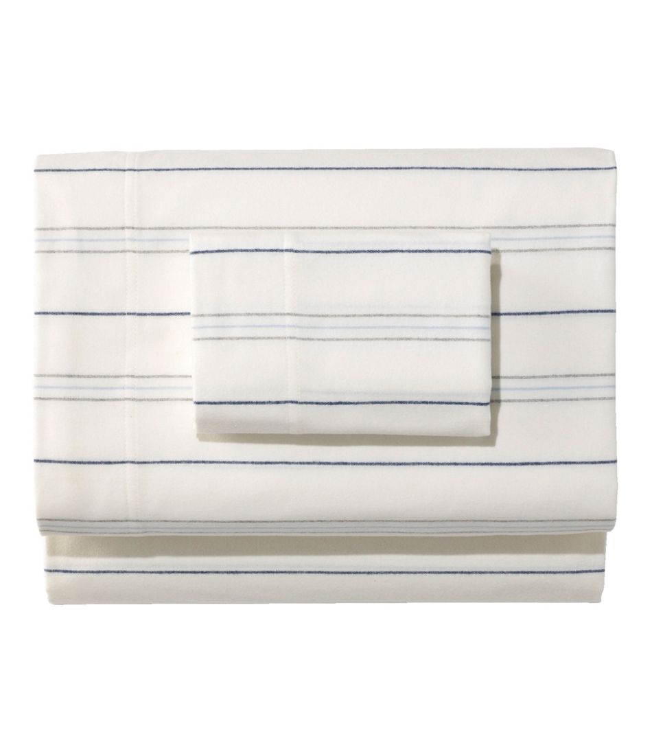 L.L.Bean | Organic Flannel Sheet Collection, Stripe