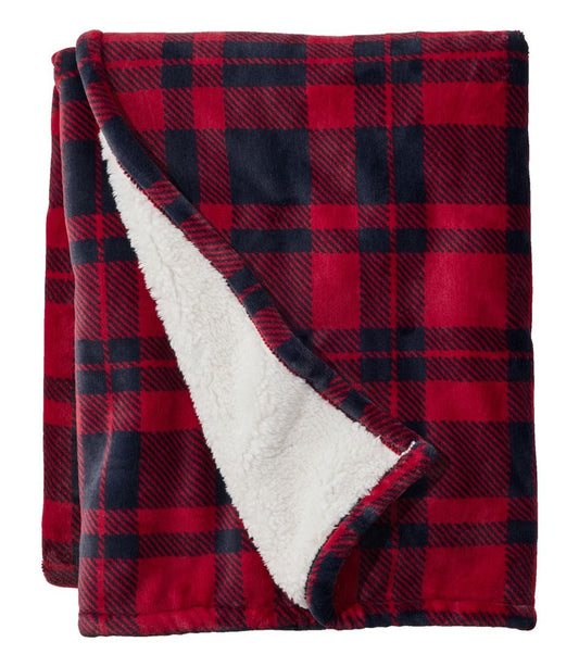 L.L.Bean | Wicked Plush Sherpa Throw, Plaid