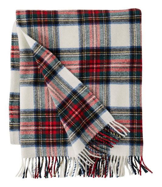 L.L.Bean | L.L.Bean Washable Wool Throw, Plaid 54" x 60"
