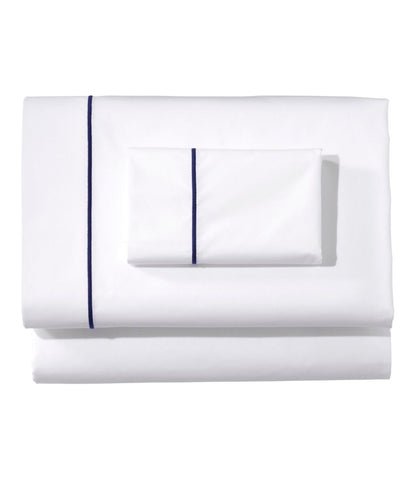 L.L.Bean | Premium Egyptian Percale Sheet Collection, Satin Stitch