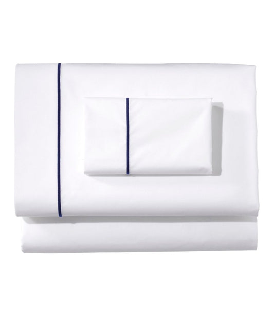 L.L.Bean | Premium Egyptian Percale Sheet Collection, Satin Stitch