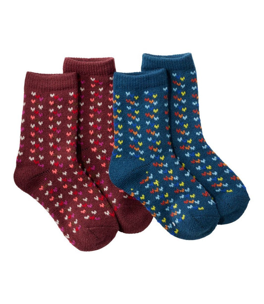 L.L.Bean | Kids' Sweater Weather Socks, 2-Pack