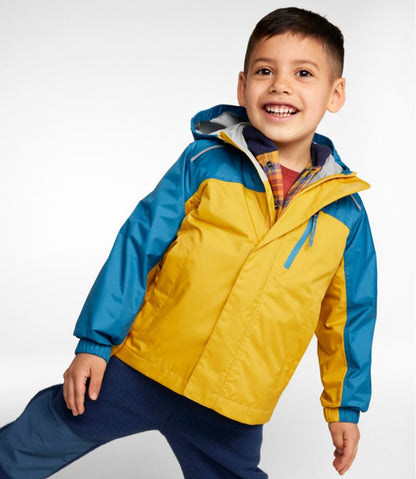 L.L.Bean | Kids' Trail Model Rain Jacket, Colorblock