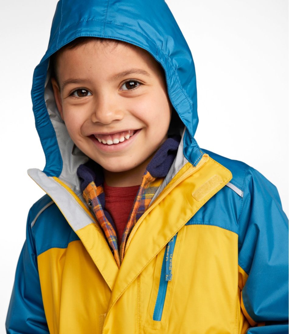 L.L.Bean | Kids' Trail Model Rain Jacket, Colorblock