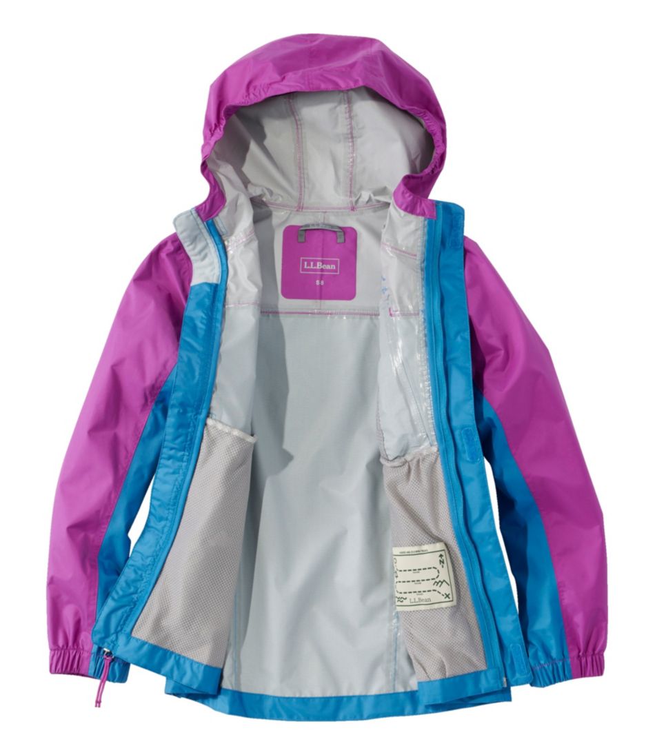 L.L.Bean | Kids' Trail Model Rain Jacket, Colorblock
