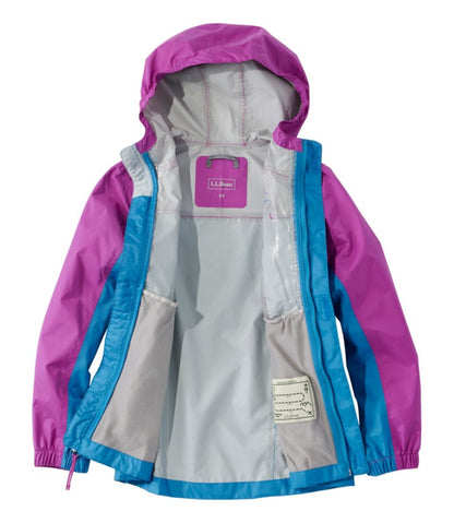 L.L.Bean | Kids' Trail Model Rain Jacket, Colorblock