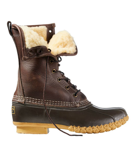 L.L.Bean | Women's Shearling Lined Bean Boots, 10 Inch