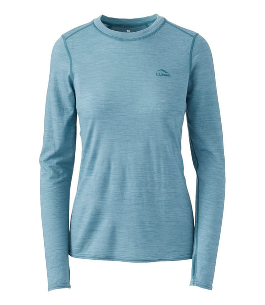 L.L.Bean | Women's Cresta Ultralight 150 Crew Top, Stripe