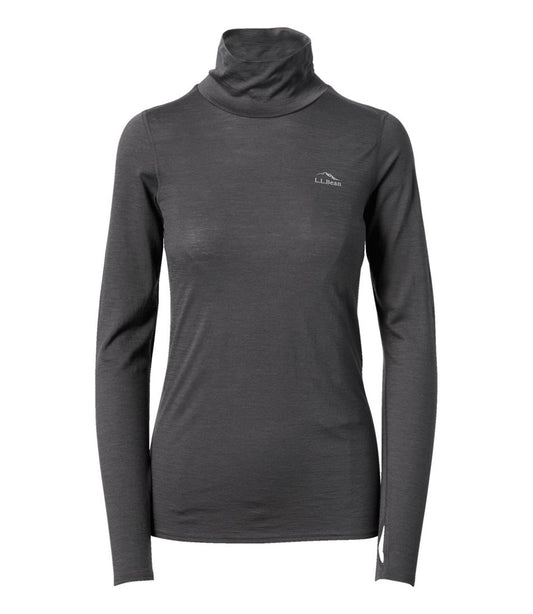 L.L.Bean | Women's Cresta Wool Ultralight 150 Turtleneck