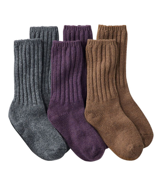 L.L.Bean | Adults' Merino Wool Ragg Socks, 3-Pack