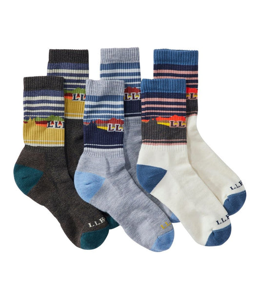 L.L.Bean | Adults' Katahdin Hiker Socks Gift Set, 3-Pack