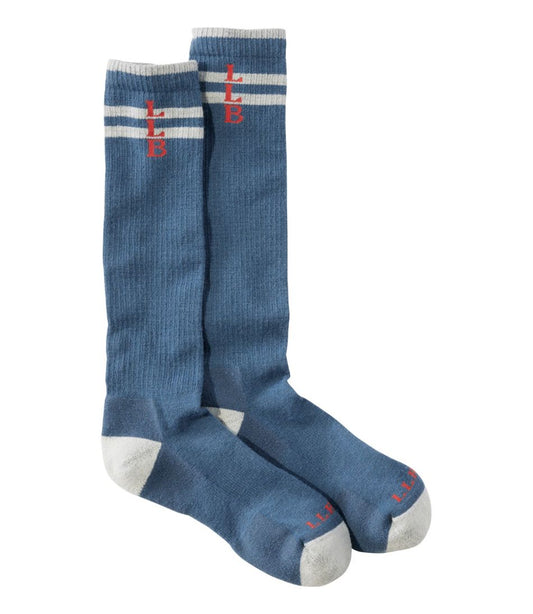 L.L.Bean | Adults' Katahdin Over the Calf Hiker Socks, Mountain Stripe