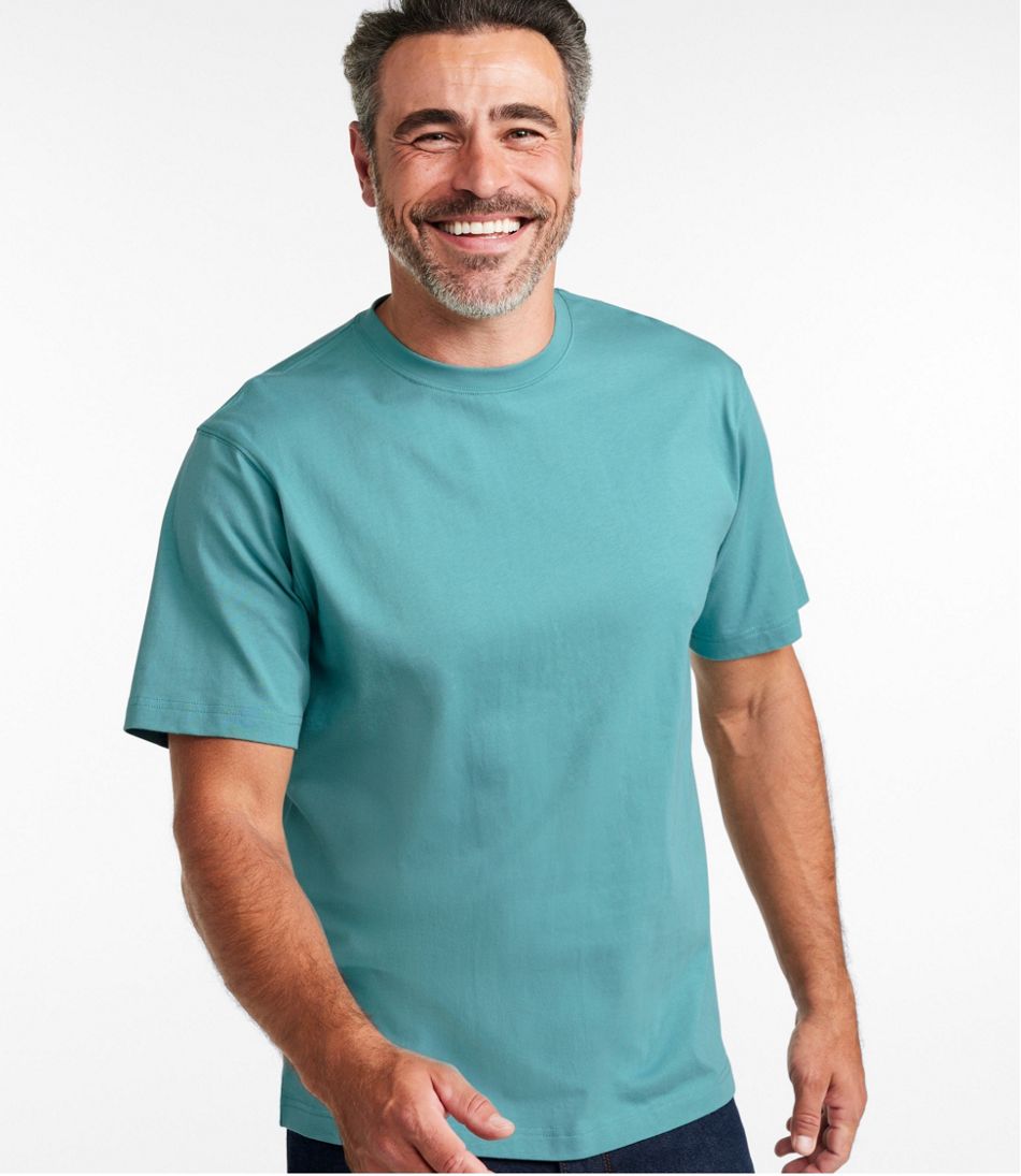 L.L.Bean | Men's Carefree Unshrinkable Tee, Traditional Fit Short-Sleeve