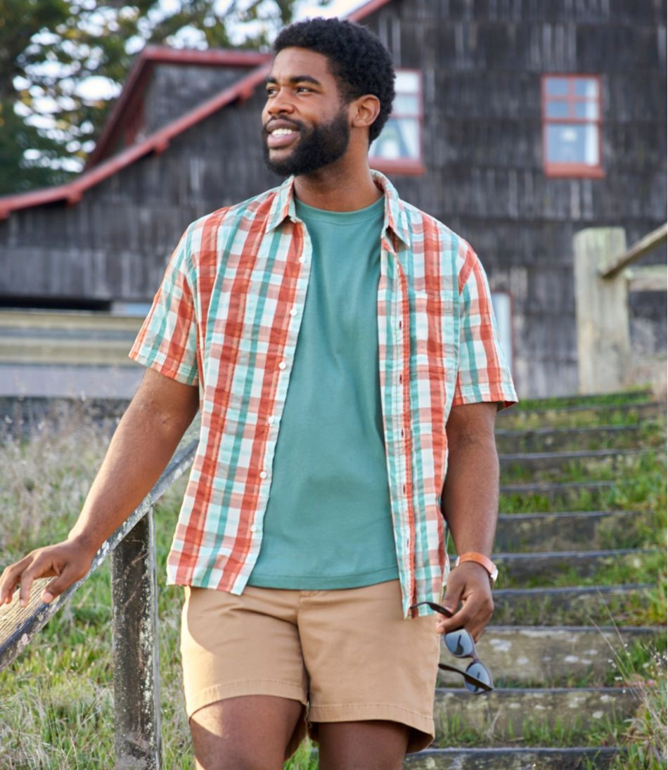 L.L.Bean | Men's Carefree Unshrinkable Tee, Traditional Fit Short-Sleeve