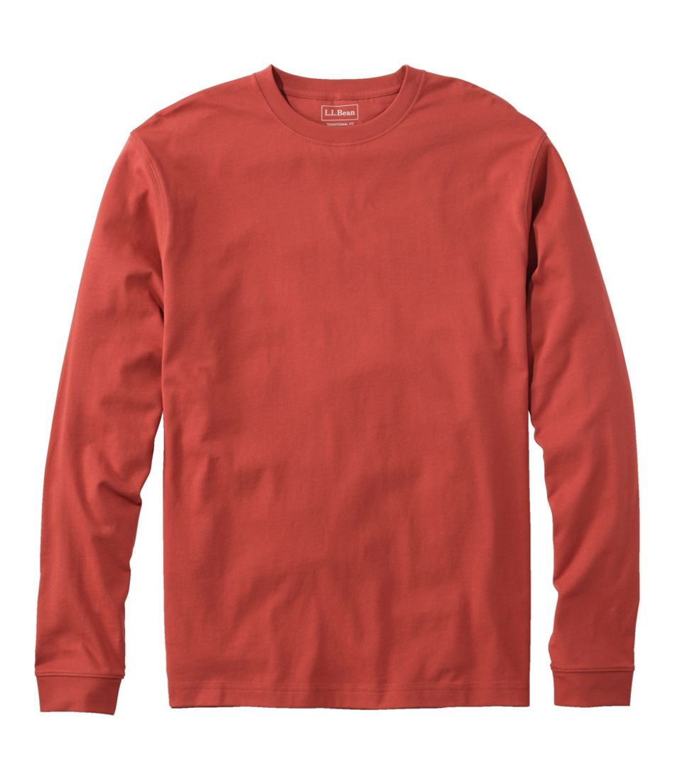 L.L.Bean | Men's Carefree Unshrinkable Tee, Traditional Fit, Long-Sleeve