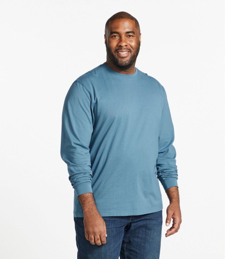 L.L.Bean | Men's Carefree Unshrinkable Tee, Traditional Fit, Long-Sleeve