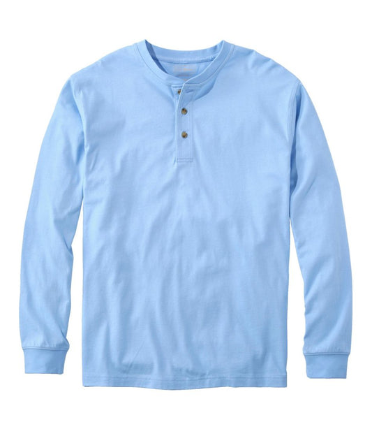 L.L.Bean | Men's Carefree Unshrinkable Tee, Traditional Fit, Long-Sleeve Henley