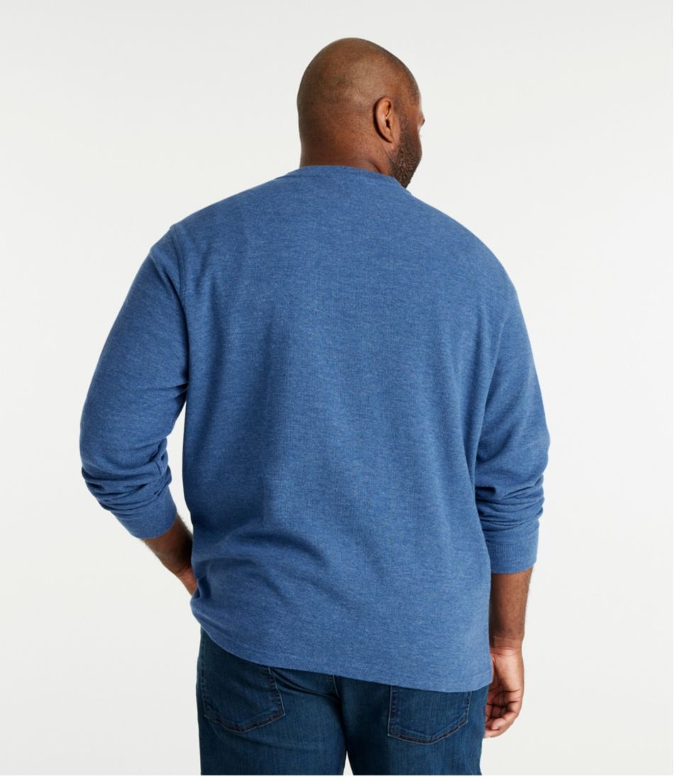 L.L.Bean | Men's Unshrinkable Mini-Waffle Henley, Long-Sleeve Traditional Fit