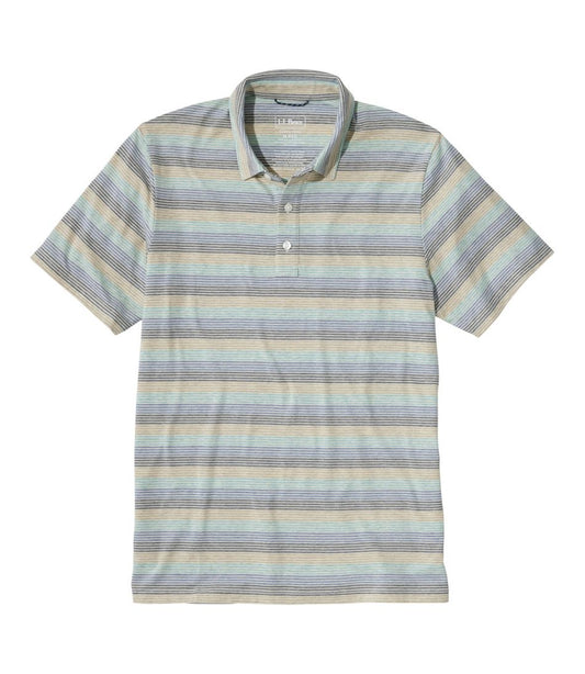 L.L.Bean | Men's Comfort Stretch Performance® Pima Polo, Short-Sleeve, Stripe