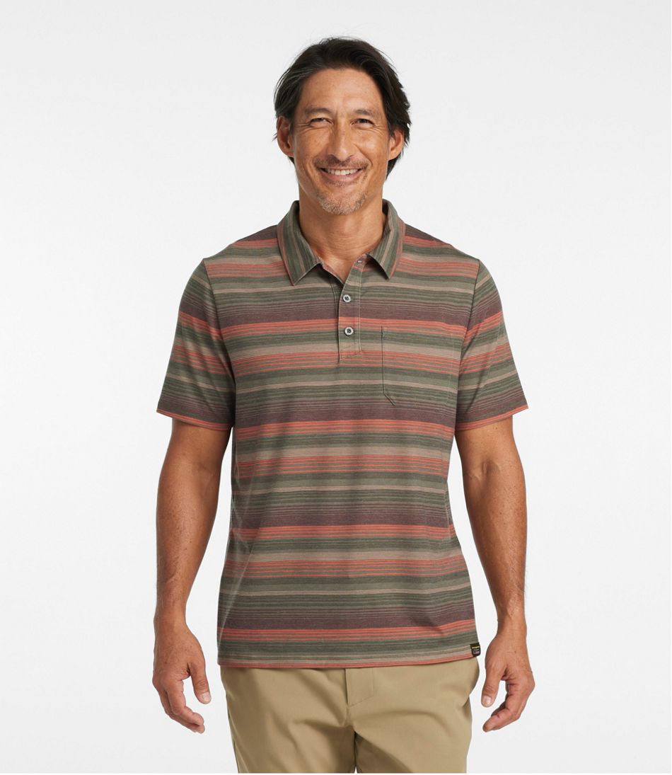 L.L.Bean | Men's Everyday SunSmart® Polo 2.0, Short-Sleeve Stripe