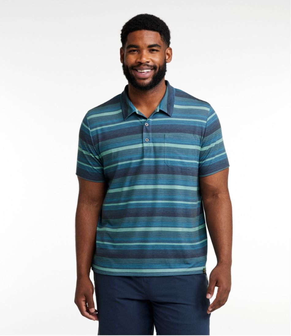 L.L.Bean | Men's Everyday SunSmart® Polo 2.0, Short-Sleeve Stripe