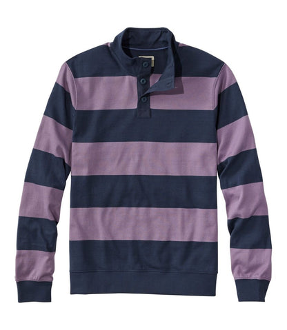 L.L.Bean | Men's Bean's Vintage Soft Rugby, Mockneck, Stripe