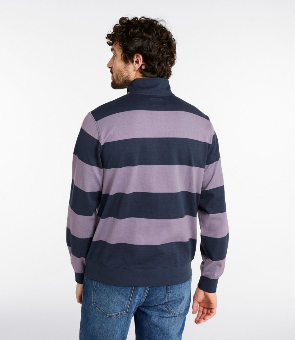L.L.Bean | Men's Bean's Vintage Soft Rugby, Mockneck, Stripe