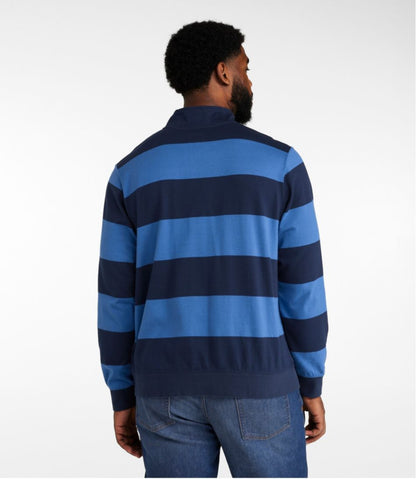 L.L.Bean | Men's Bean's Vintage Soft Rugby, Mockneck, Stripe