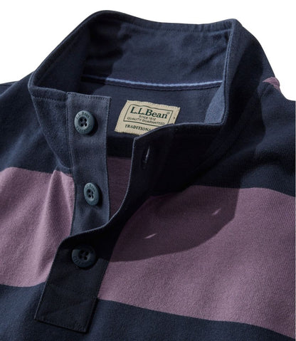L.L.Bean | Men's Bean's Vintage Soft Rugby, Mockneck, Stripe