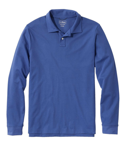 L.L.Bean | Men's Comfort Stretch Performance® Polo, Long-Sleeve, Slightly Fitted