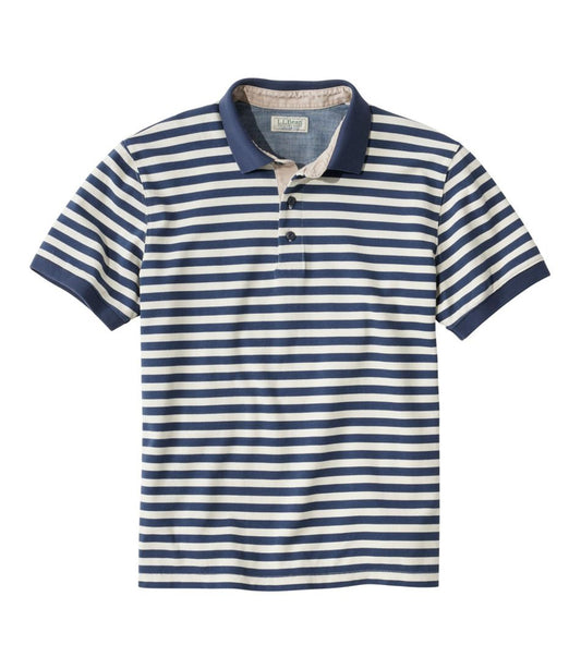 L.L.Bean | Men's Casco Bay Rugged Polo, Short-Sleeve, Stripe