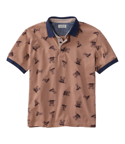 L.L.Bean | Men's Casco Bay Rugged Polo, Short-Sleeve, Print