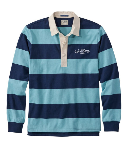 L.L.Bean | Men's Bean's Vintage Soft Rugby, Stripe Embroidered