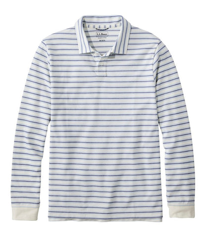 L.L.Bean | Men's Comfort Stretch Performance® Polo, Long-Sleeve, Stripe