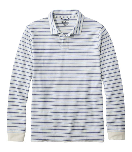 L.L.Bean | Men's Comfort Stretch Performance® Polo, Long-Sleeve, Stripe