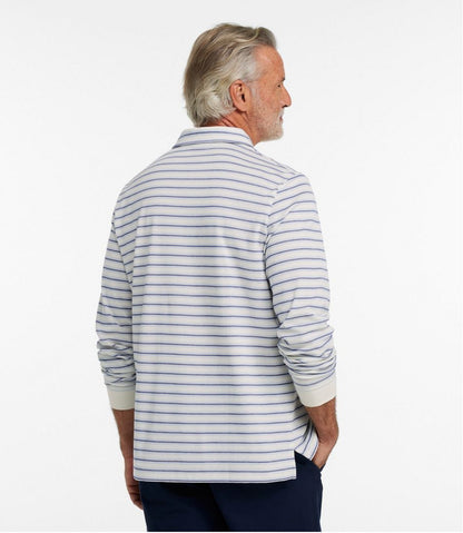 L.L.Bean | Men's Comfort Stretch Performance® Polo, Long-Sleeve, Stripe