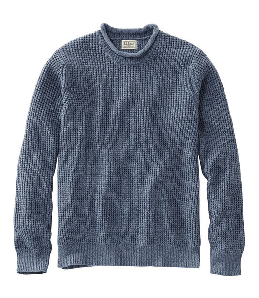 L.L.Bean | Men's L.L.Bean Organic Cotton Waffle Sweater, Rollneck Crew