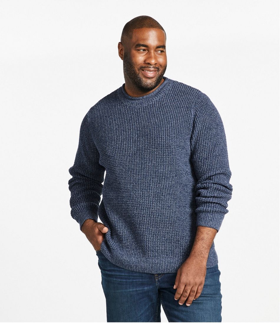 L.L.Bean | Men's L.L.Bean Organic Cotton Waffle Sweater, Rollneck Crew