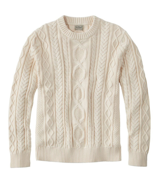 L.L.Bean | Men's Bean's Heritage Soft Cotton Fisherman Sweater, Crewneck