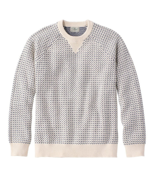 L.L.Bean | Men's Wicked Soft Cotton/Cashmere Sweater, Crewneck, Pattern