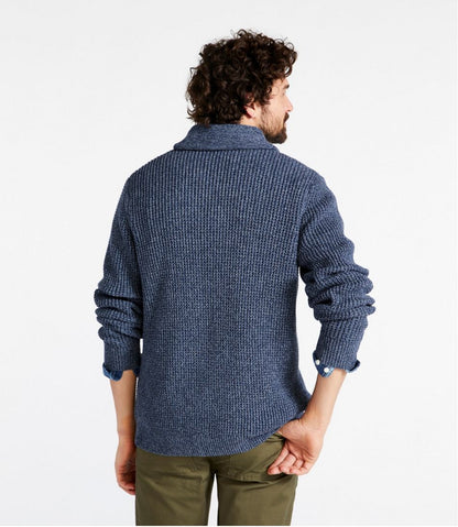 L.L.Bean | Men's Organic Cotton Waffle Sweater, Cardigan