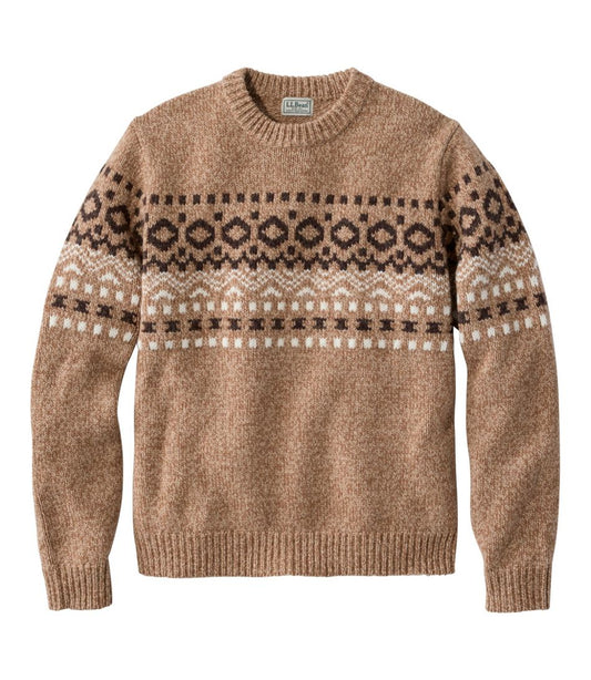 L.L.Bean | Men's Bean's Classic Ragg Wool Sweater, Crewneck, Fair Isle