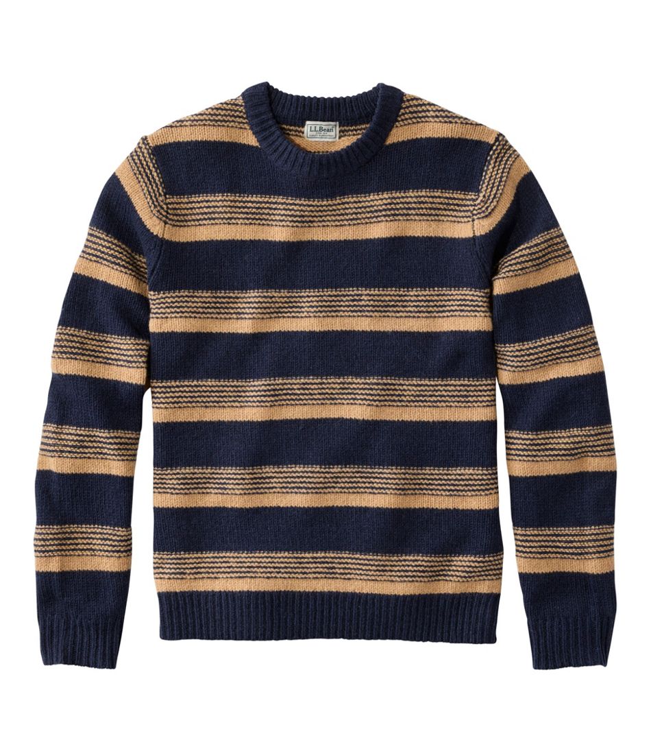 L.L.Bean | Men's Bean's Classic Ragg Wool Sweater, Crewneck, Stripe